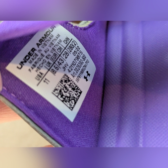 Under Armour - Womens Ansa Studio Slides, Purple & Halo Gray Sz 11 NWT - Picture 7 of 7